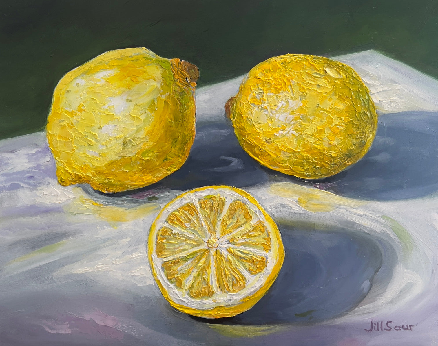 Lemons Still LIfe 8x10 Oil